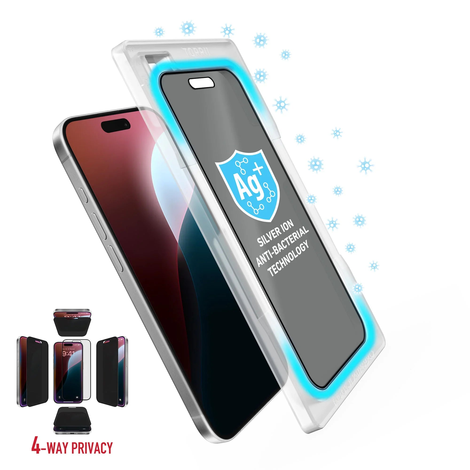 iPhone 16 Pro Max Torrii Bodyglass Screen Protector Glass - 4-Way Privacy - Tashqila iPhone 16 Pro Max Torrii Bodyglass Screen Protector Glass - 4-Way Privacy - Tashqila